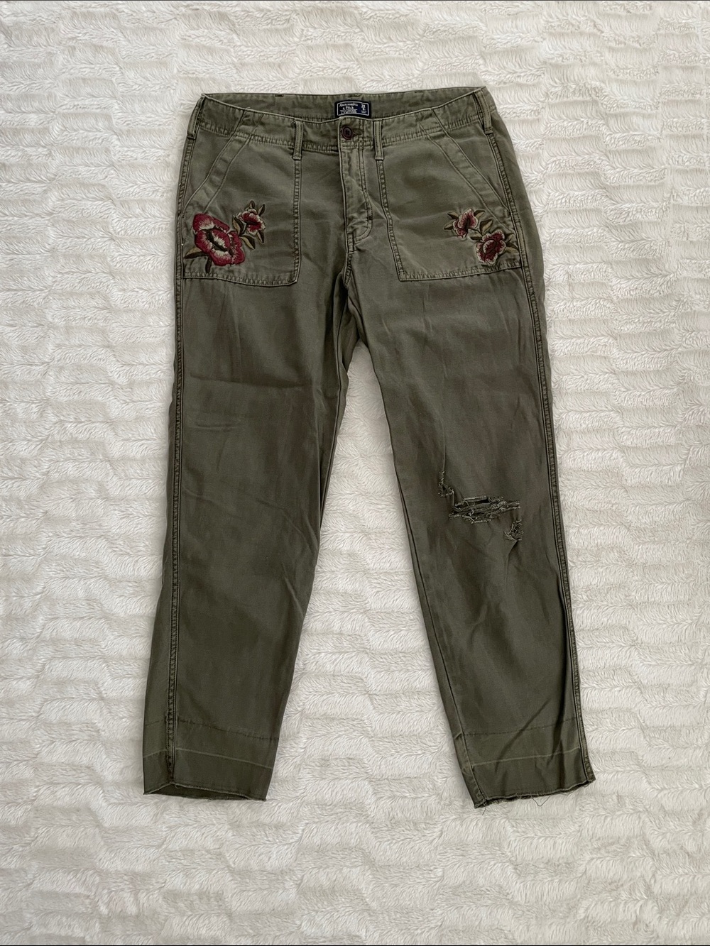 Abercrombie & Fitch Olive Green Slim Boyfriend Jeans - 29